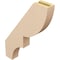 Ekena Millwork 3-inch W x 18-inch D x 24-inch H Ridgewood Rough Cedar Woodgrain TimberThane Knee Brace, Primed BRCUR03X18X24RIDRCPR - alternate 3